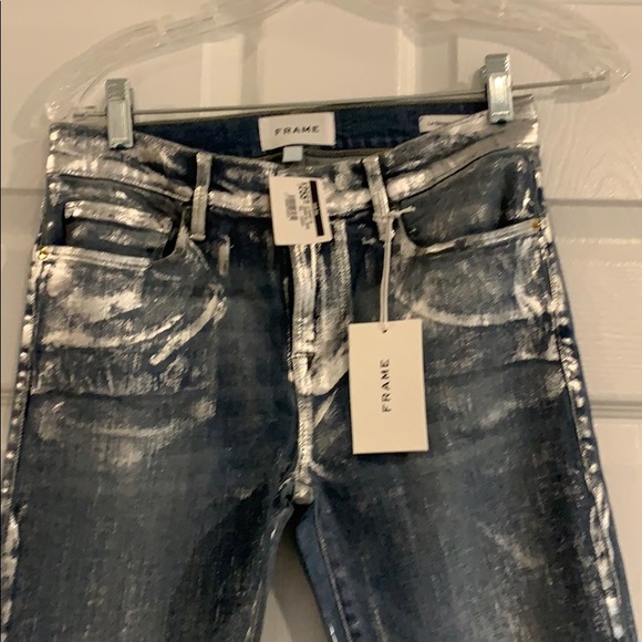 Mid rise skinny fit all over foiled jeans - Picture 3 of 6